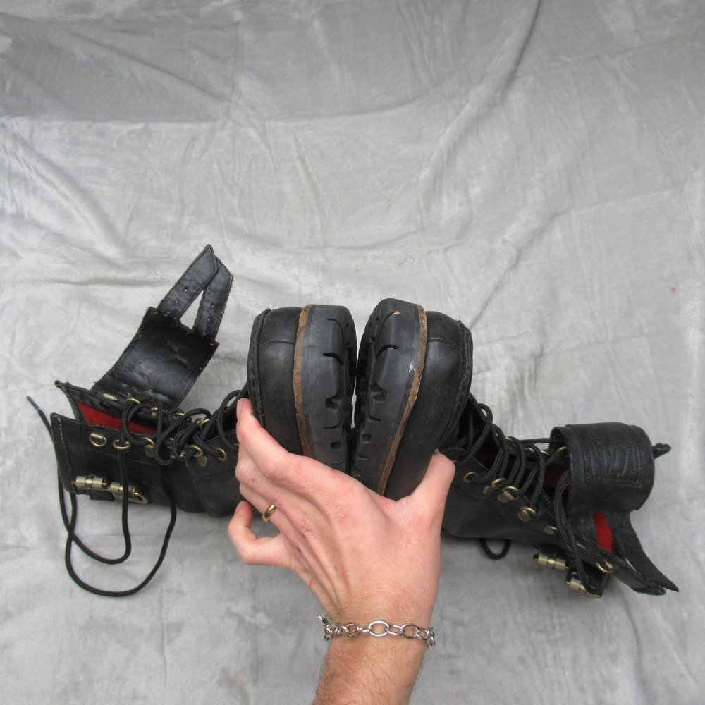 Polo Ralph Lauren Mens 9.5D Wolcott Boots BLK Leather Buckle Work Combat Ranger - Picture 16 of 16